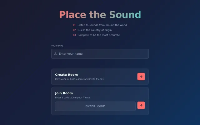 Listen to sounds around the world and guess the location