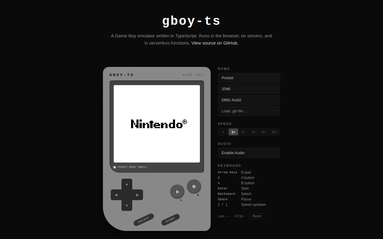 gboy.ts: A gameboy emulator in TypeScript for the browser and server