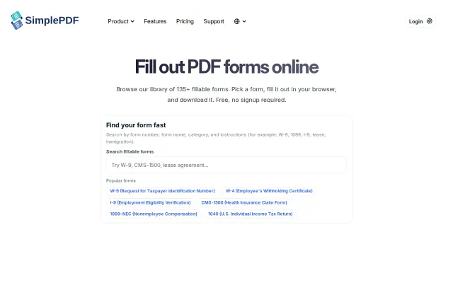 I curated 130 US PDF forms and made them fillable in browser