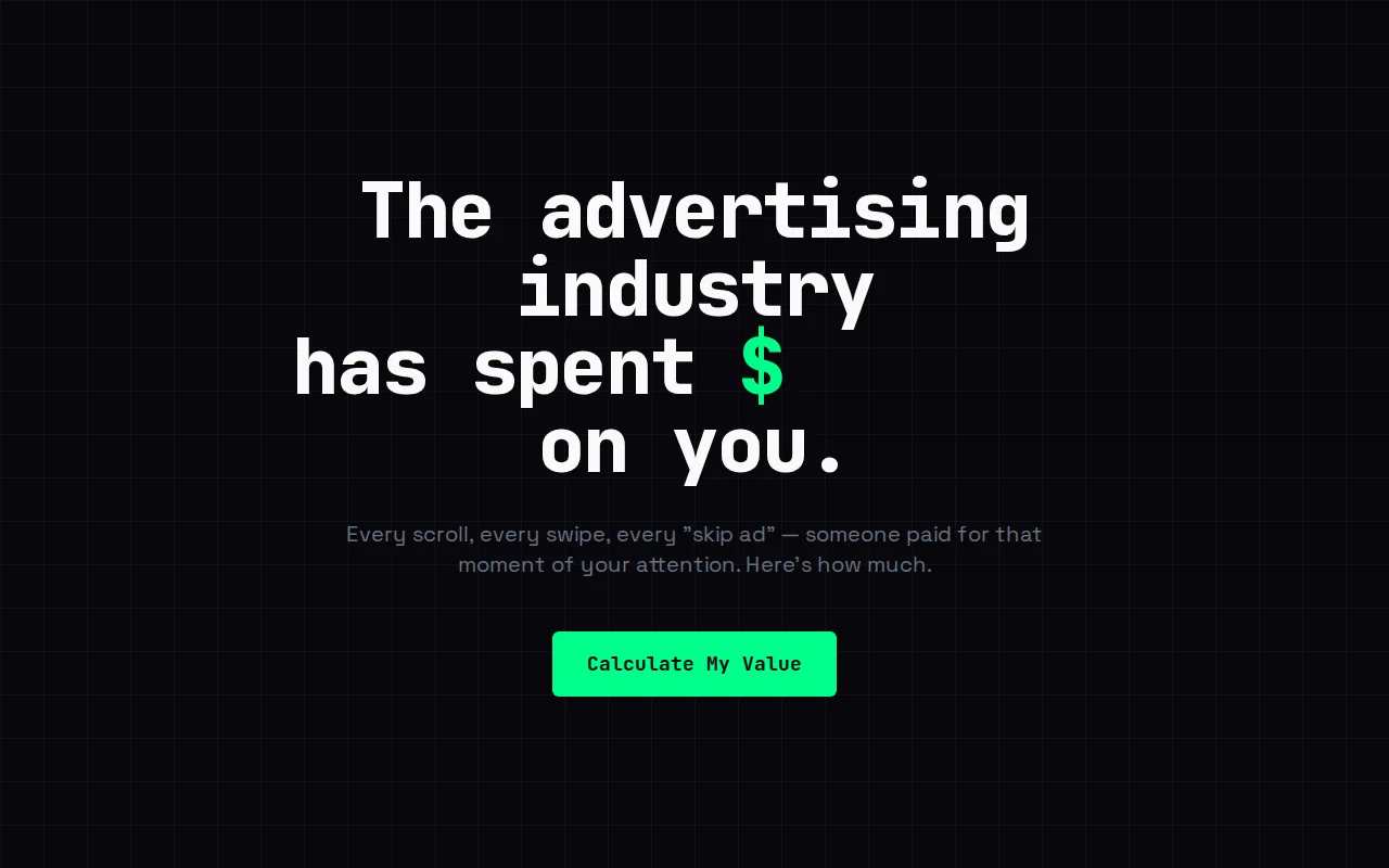 I calculated how much ad money has been spent targeting you