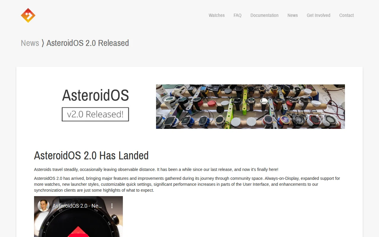 AsteroidOS 2.0 – Nobody asked, we shipped anyway