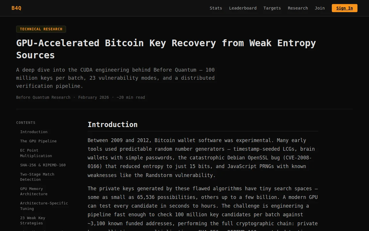 GPU-accelerated search for Bitcoin keys generated with weak entropy