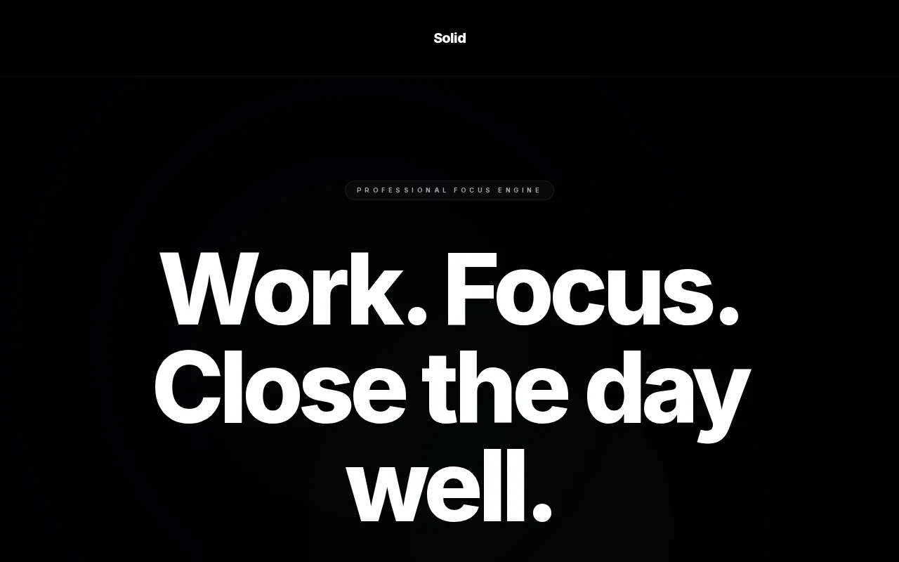 Solid, gamifying daily work for professionals, without the gamer look