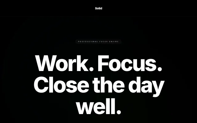 Solid, gamifying daily work for professionals, without the gamer look