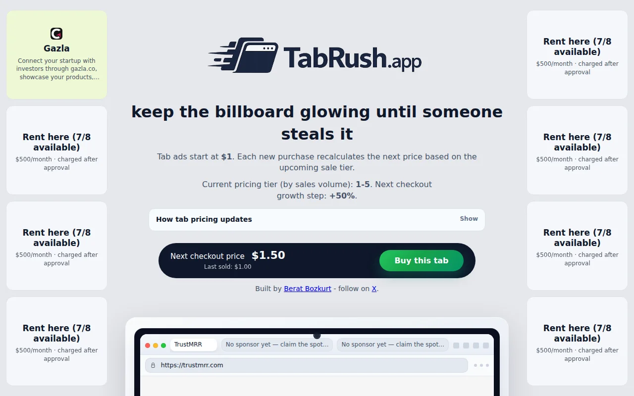 TabRush – Be fast, publish your ads