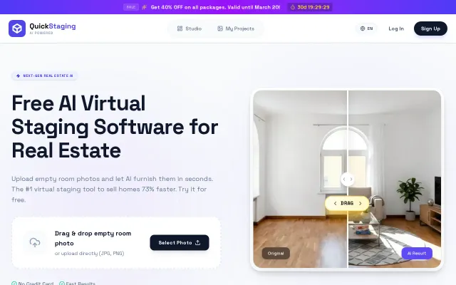 QuickStaging – AI virtual staging tool built by a 19yo student