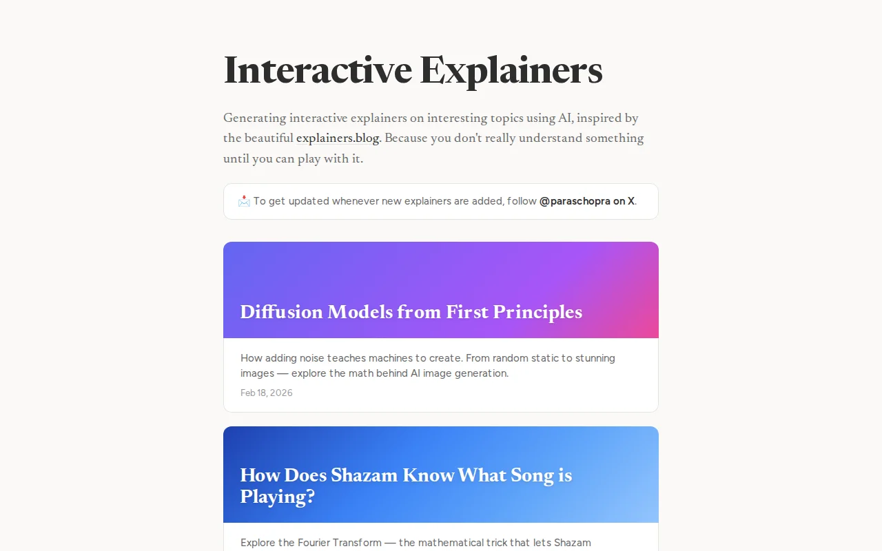 Beautiful interactive explainers generated with Claude Code