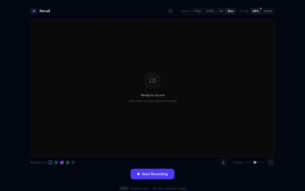 Recall – Record Demos from the Browser