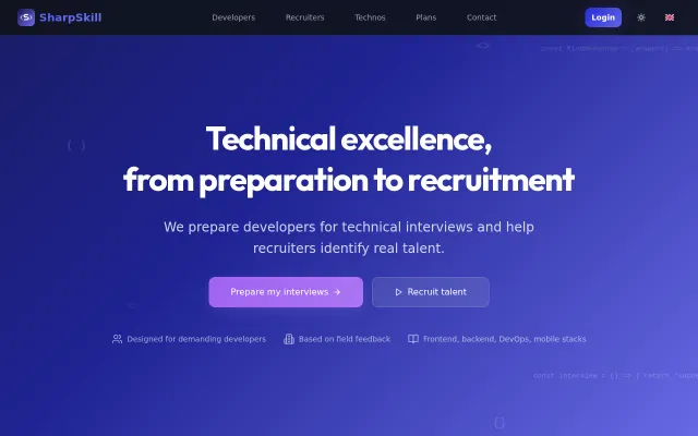 SharpSkill – I Gamified a LeetCode-like tool to crush Tech Interviews