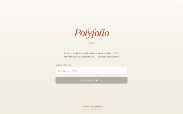 Polyfolio – A Visual Dashboard for Your Polymarket Positions