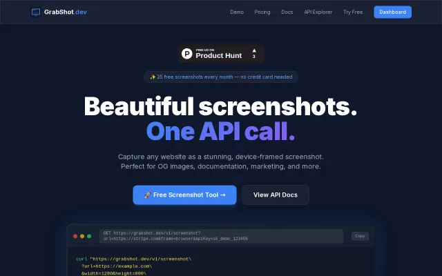 GrabShot – Live OG images with one meta tag, no back end needed