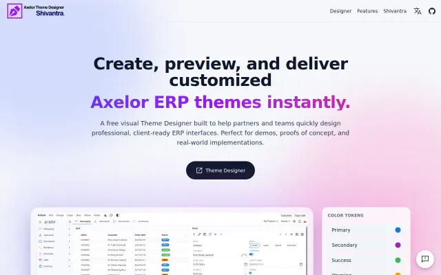 Axelor Theme Designer