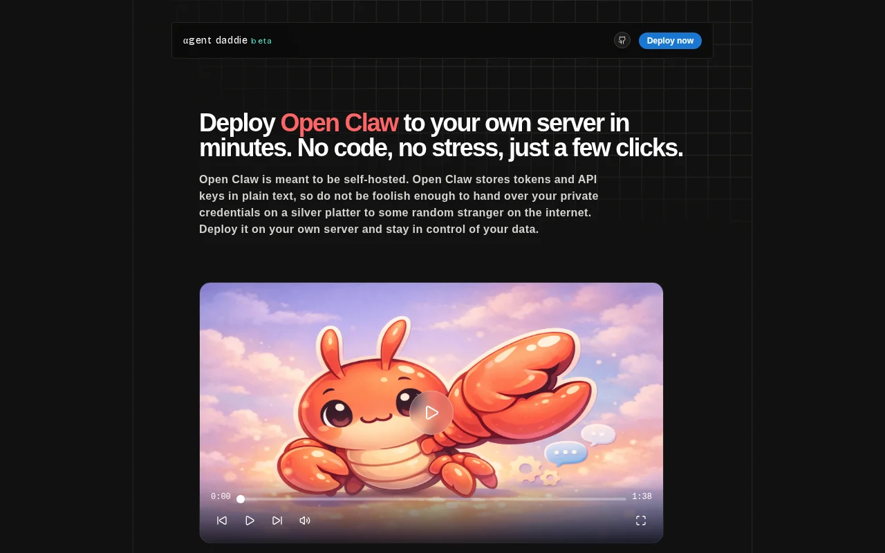 Deploy OpenClaw on your Own server in one click