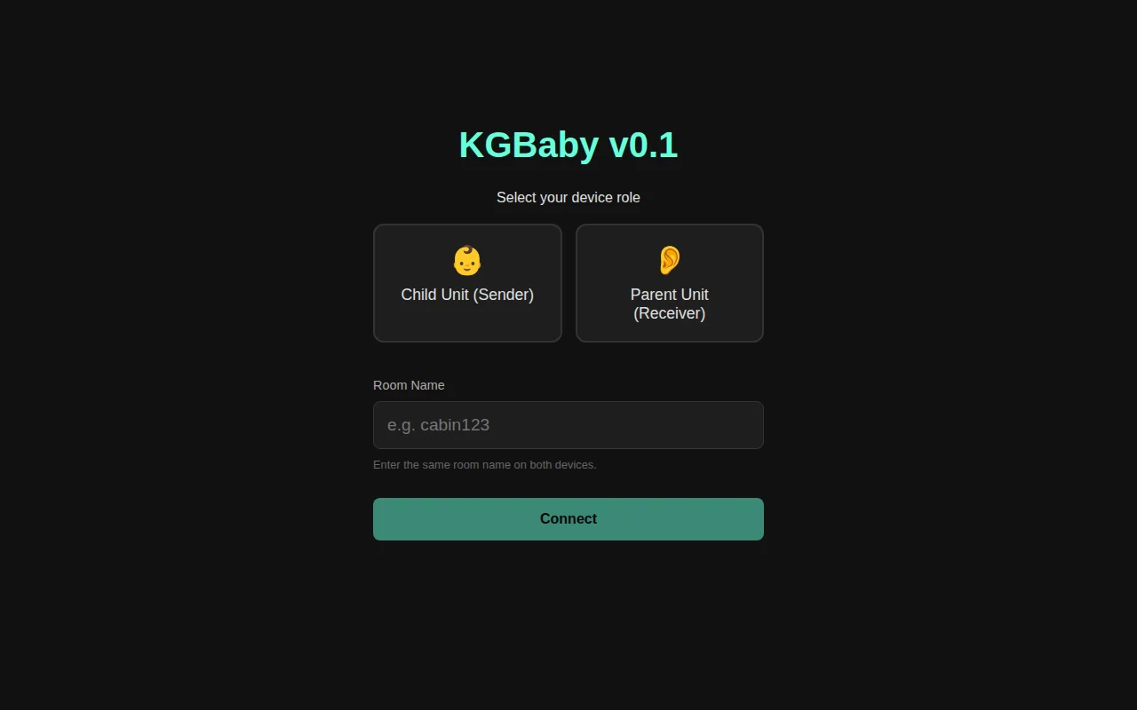 KGBaby – A WebRTC based audio baby monitor I built on pat leave