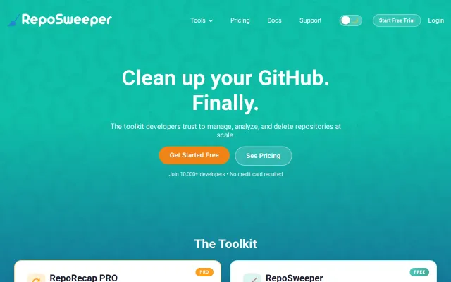 RepoSweeper – Bulk GitHub action: archive, delete, collab, visibility