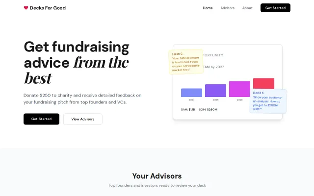 Decks For Good – get fundraising advice when you give to charity