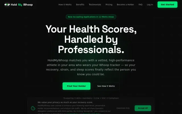 HoldMyWhoop – Professional wearable delegation for fitness trackers