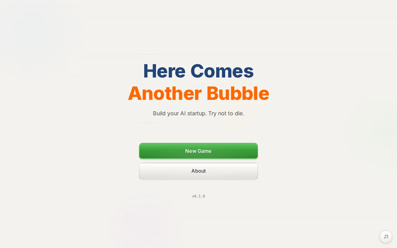 Here Comes Another Bubble – AI Startup Simulator