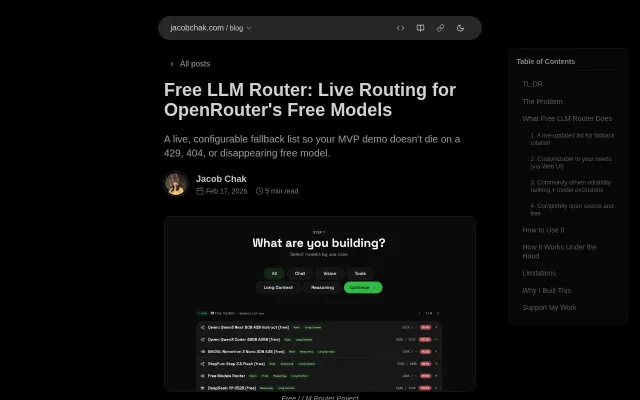 FreeLLMRouter – Live ranked list of OpenRouter free models