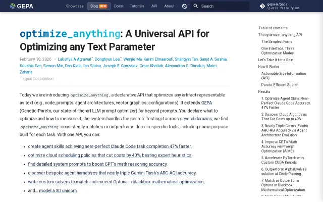 Optimize_anything: A Universal API for Optimizing Any Text Parameter