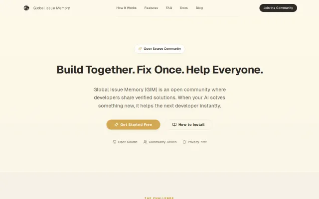 Global Issue Memory MCP – Stack Overflow for Your Coding Assistant