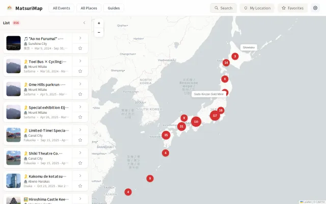 MatsuriMap – Free interactive map for events and festivals in Japan