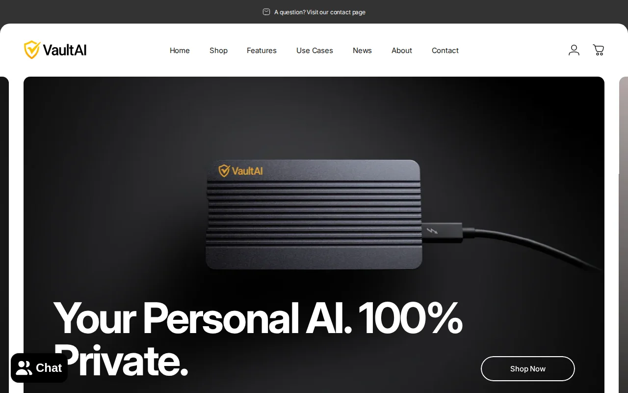 VaultAI – 42 AI models on a portable SSD, works offline ($399)