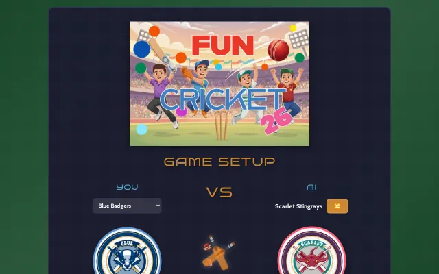 Fun Cricket 26 – 3 clicks to bowl, 3 to bat, 1000s of possibilities