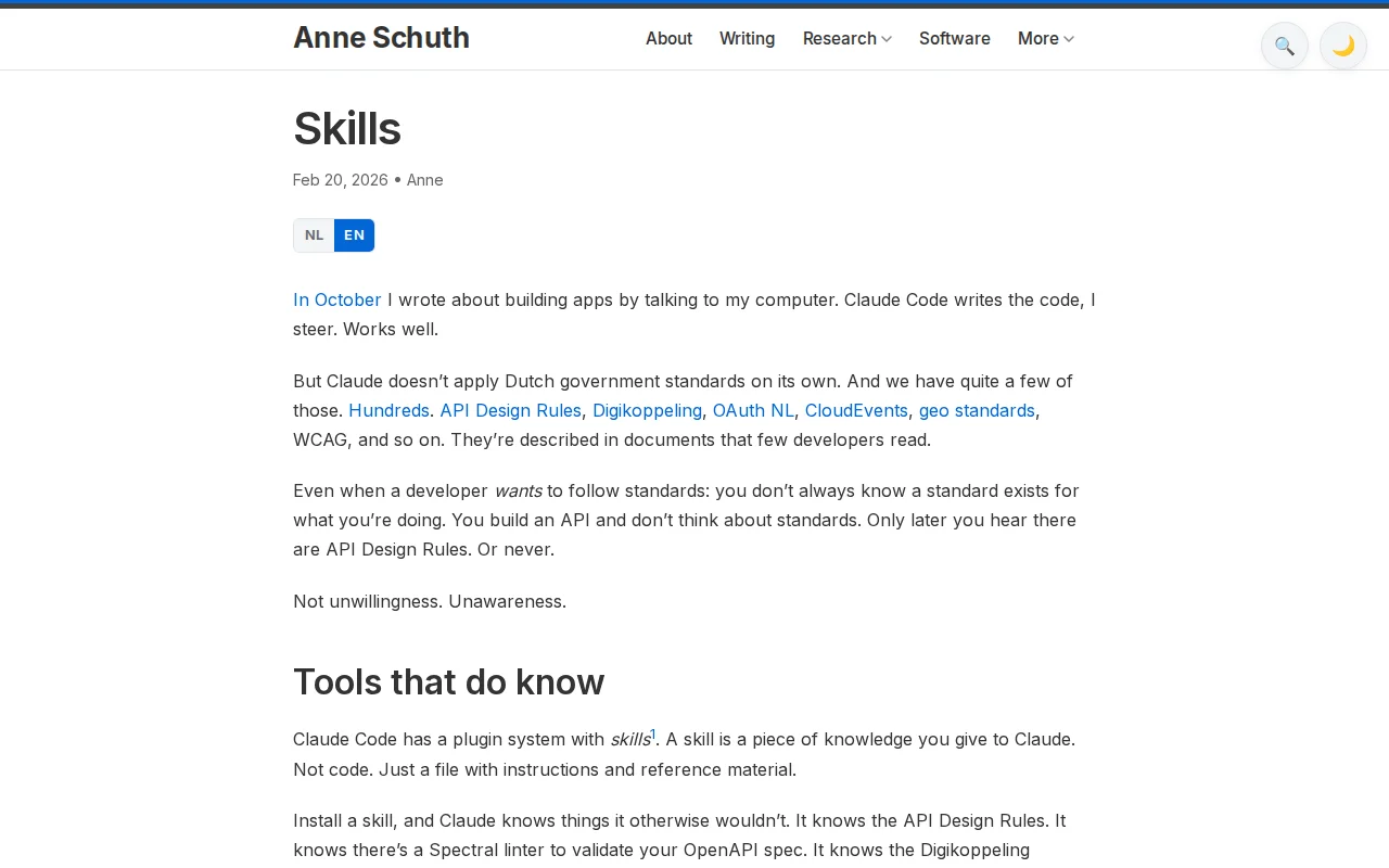 Skills – Making AI coding tools aware of government standards