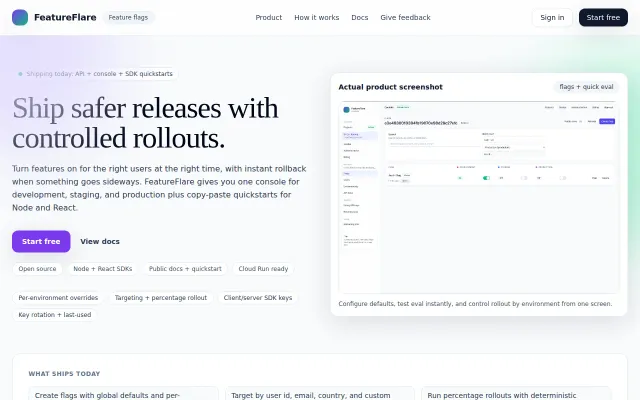 FeatureFlare – Feature flags for SaaS teams tired of rolling their own