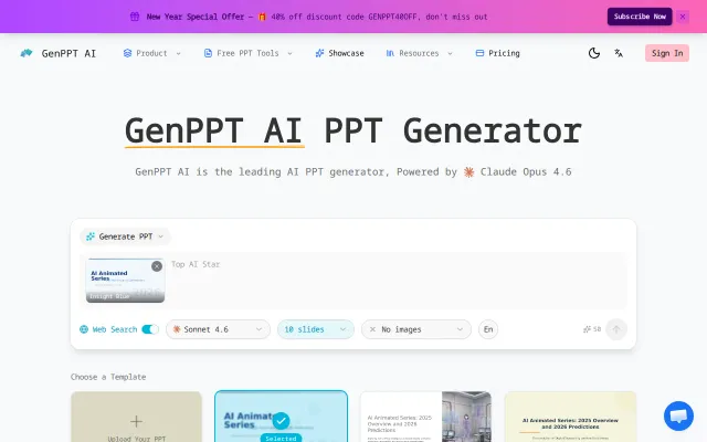 GenPPT AI – Turn any idea into professional slides in seconds