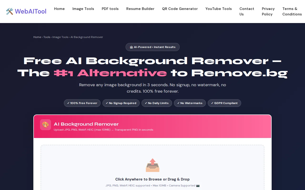 Remove backgrounds and make passport photos in the browser