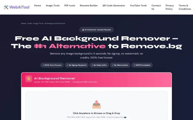 Remove backgrounds and make passport photos in the browser