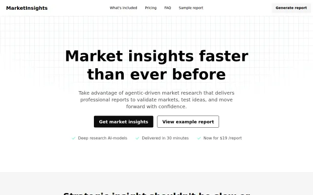 MarketInsights – Your on-demand market research analyst