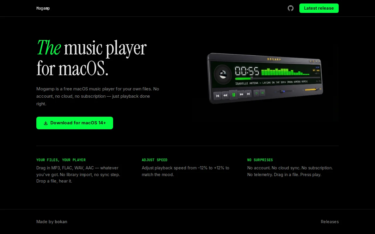 Mogamp – Winamp for macOS