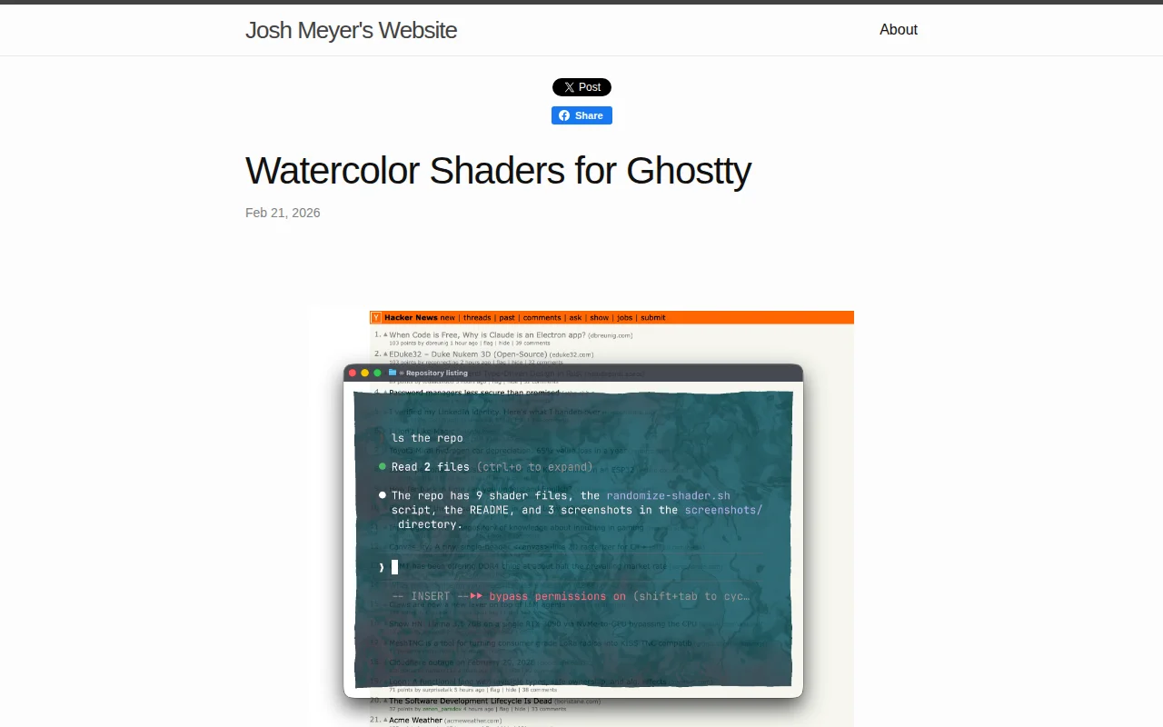 Ghostty and Watercolors