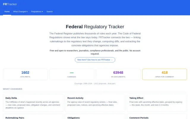 I built a better way to track regulatory action