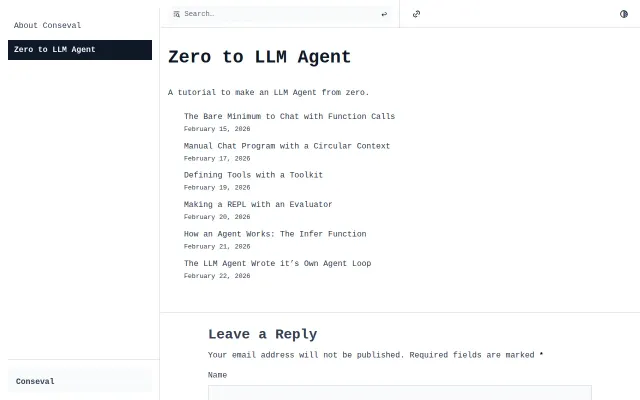 Im making a tutorial Zero to LLM Agent; and it wrote its own agent loop