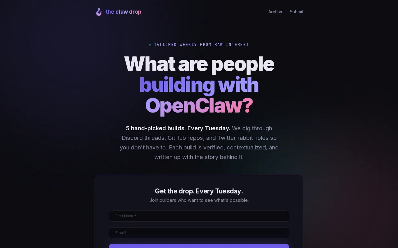 Clawdrop – how do you use OpenClaw?