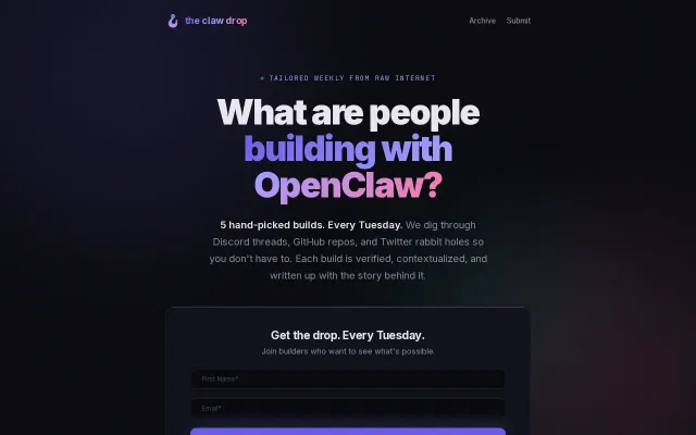 Clawdrop – how do you use OpenClaw?