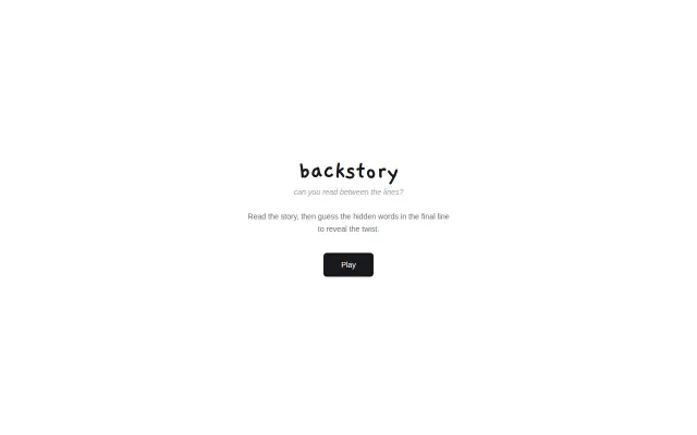 Backstory – Can you read between the lines?