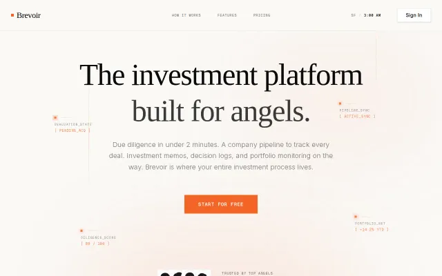Brevoir The due diligence infrastructure that angel investing never had