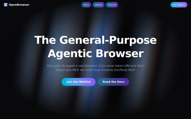 OpenBrowser MCP: Give your AI agent a real efficient browser