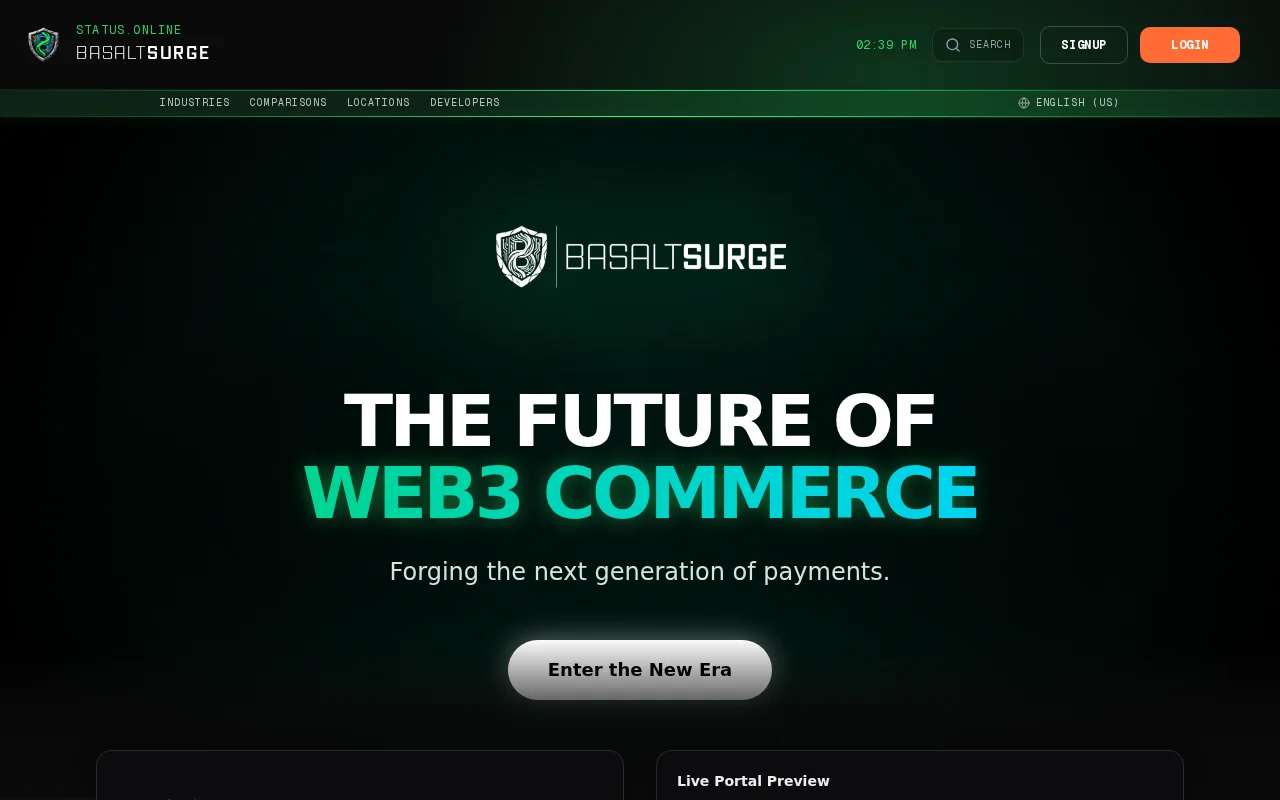 BasaltSurge – Web3 POS checkout and AI-agent commerce API