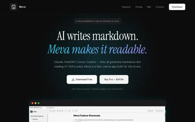 MEVA – A lightweight desktop Markdown viewer built with Rust (<15MB)