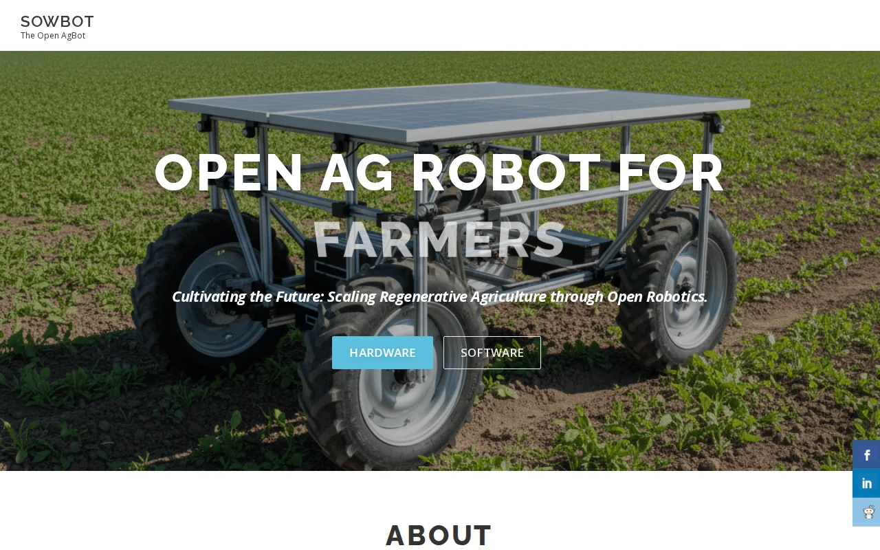 Sowbot – open-hardware agricultural robot (ROS2, RTK GPS)