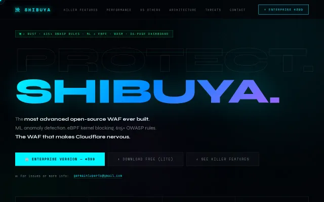 Shibuya – A High-Performance WAF in Rust with eBPF and ML Engine