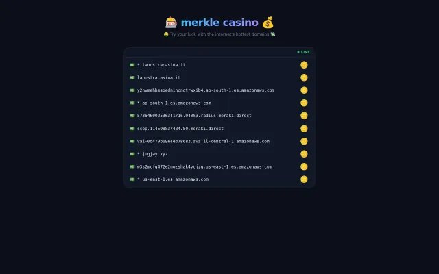 Merkle Casino – Random CT Domains