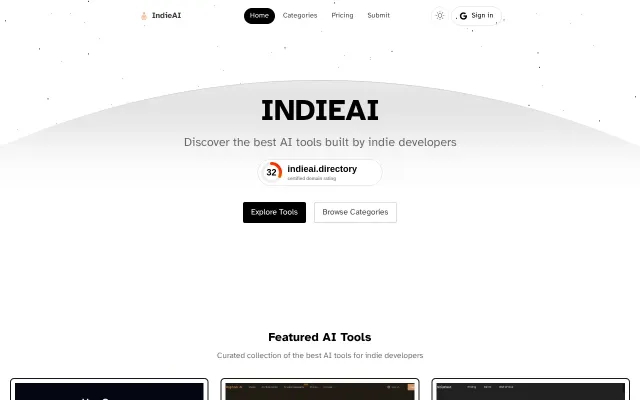 Indie AI Directory – A Curated List of Indie AI Tools