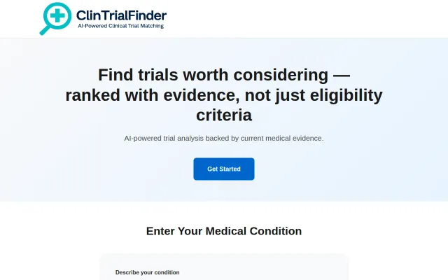 ClinTrialFinder –AI-powered clinical trial matching for cancer patients